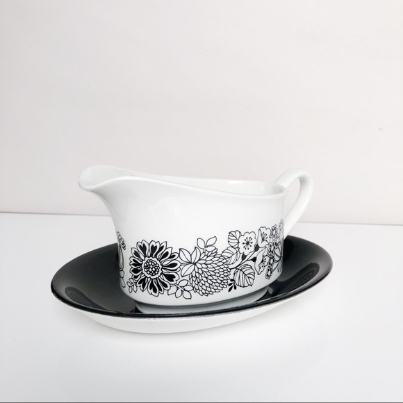 Vintage Manitou by Grindley Gravy Boat + Drip Tray - Picture 2 of 7